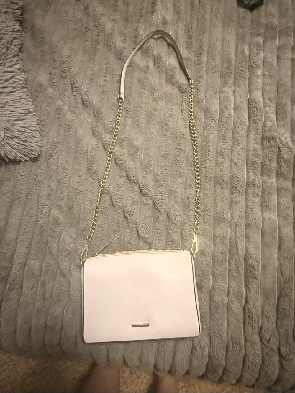 Rebecca Minkoff lavender  Crossbody Bag with Gold Chain Strap